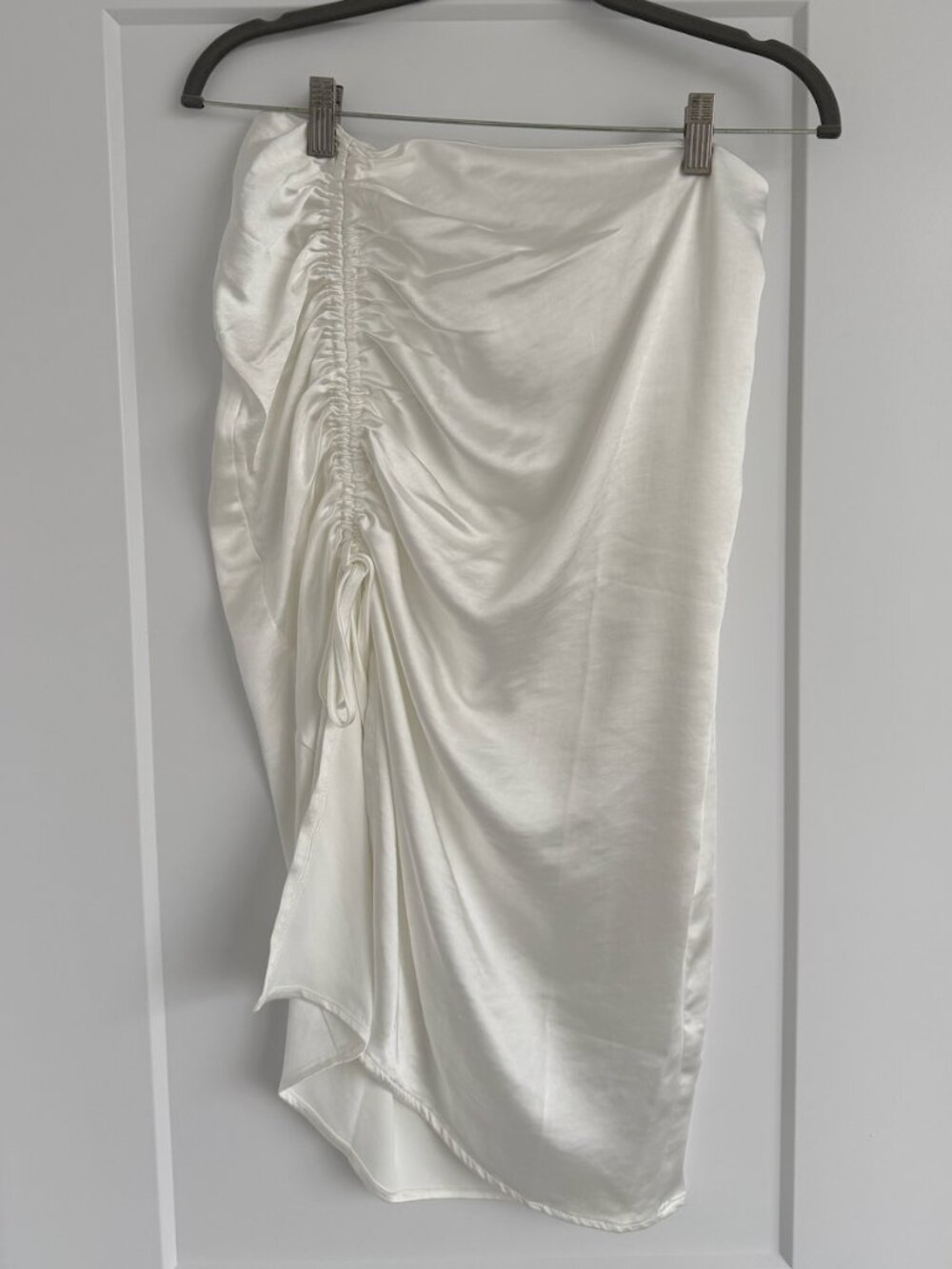 4th + Reckless Ruched Satin Skirt